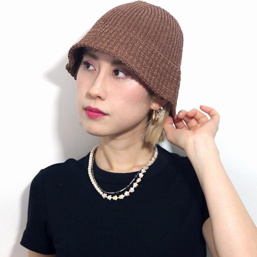 smoothmood ニットハット 帽子 A.M.S. 帽子 ハット ニット クラッシャーハット レディース