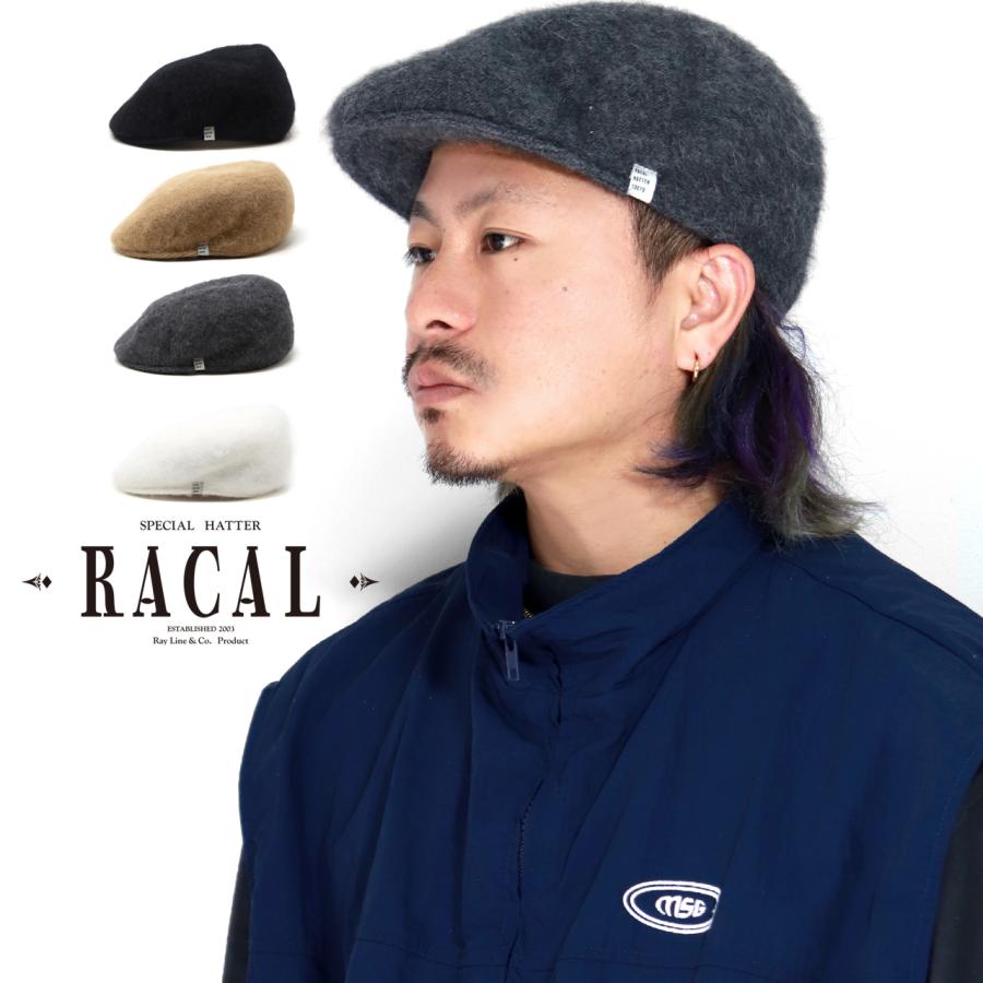 RACAL（ラカル） 帽子 メンズ ハンチング帽 メンズ アンゴラ ニット