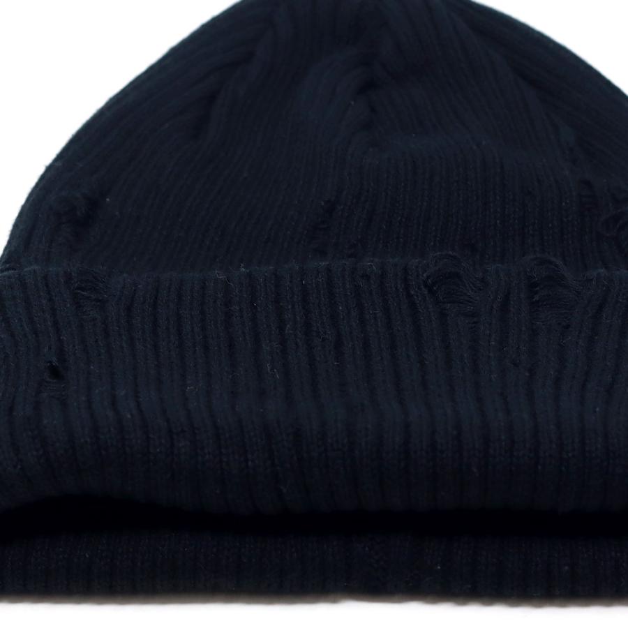Roen ニット帽　ダメージ加工 Roen ロエン ダメージ加工 スワロフスキー ニットキャップ