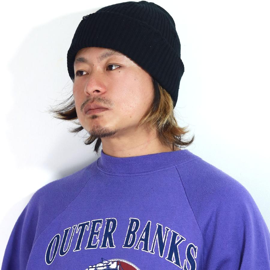 RACAL（ラカル） ワッチ帽 リブニット ダメージ加工 ニット帽 メンズ