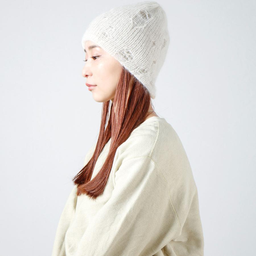 RACAL（ラカル） ニット帽 レディース ダメージニット モヘアニット
