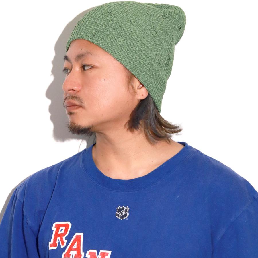RACAL（ラカル） ニット帽 メンズ ダメージニット 2way ビーニー