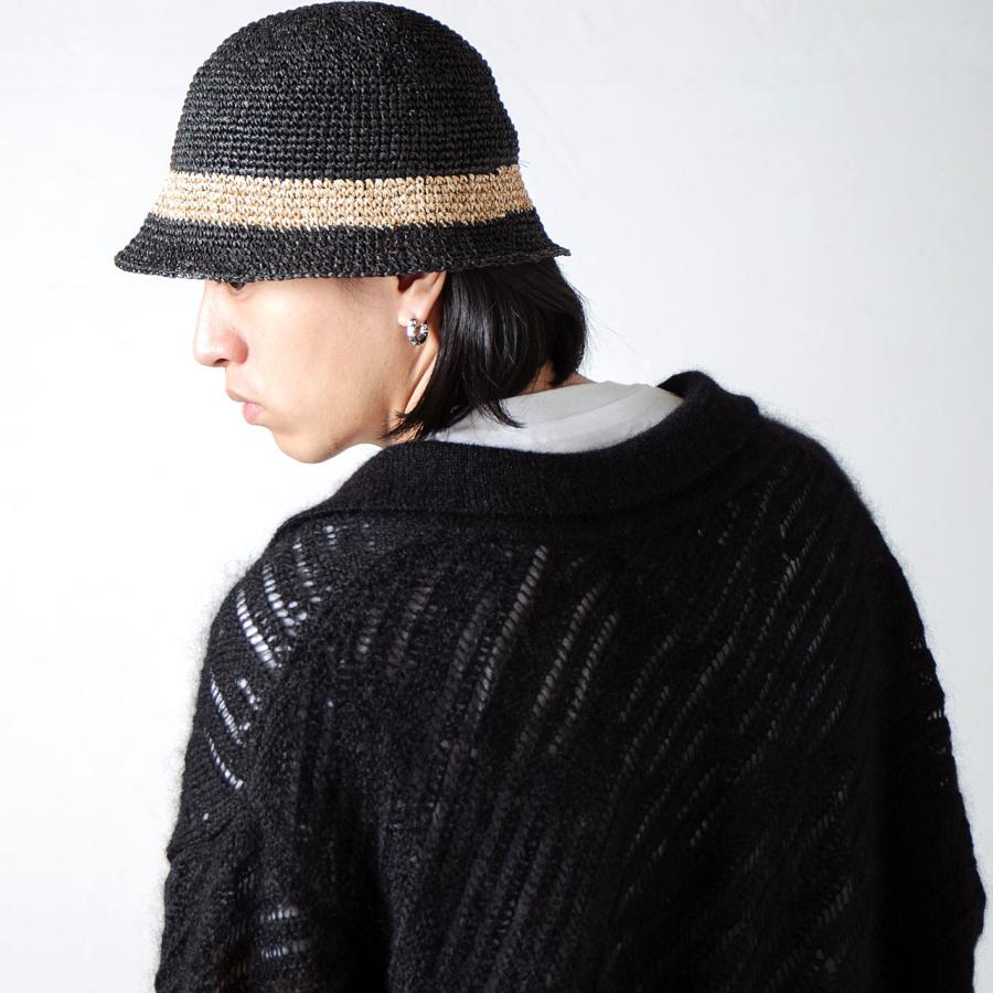 RACAL ラカル ペーパーニット チューリップハット ブラック WAIPER RACAL ラカル RL-23-1291 Paper Fiber Knit Tulip Hat ペーパー