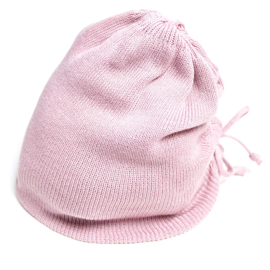 erl ニット帽　ピンクビーニー RACAL ニット帽 レディース サスティナブル シングル ビーニー 日本製