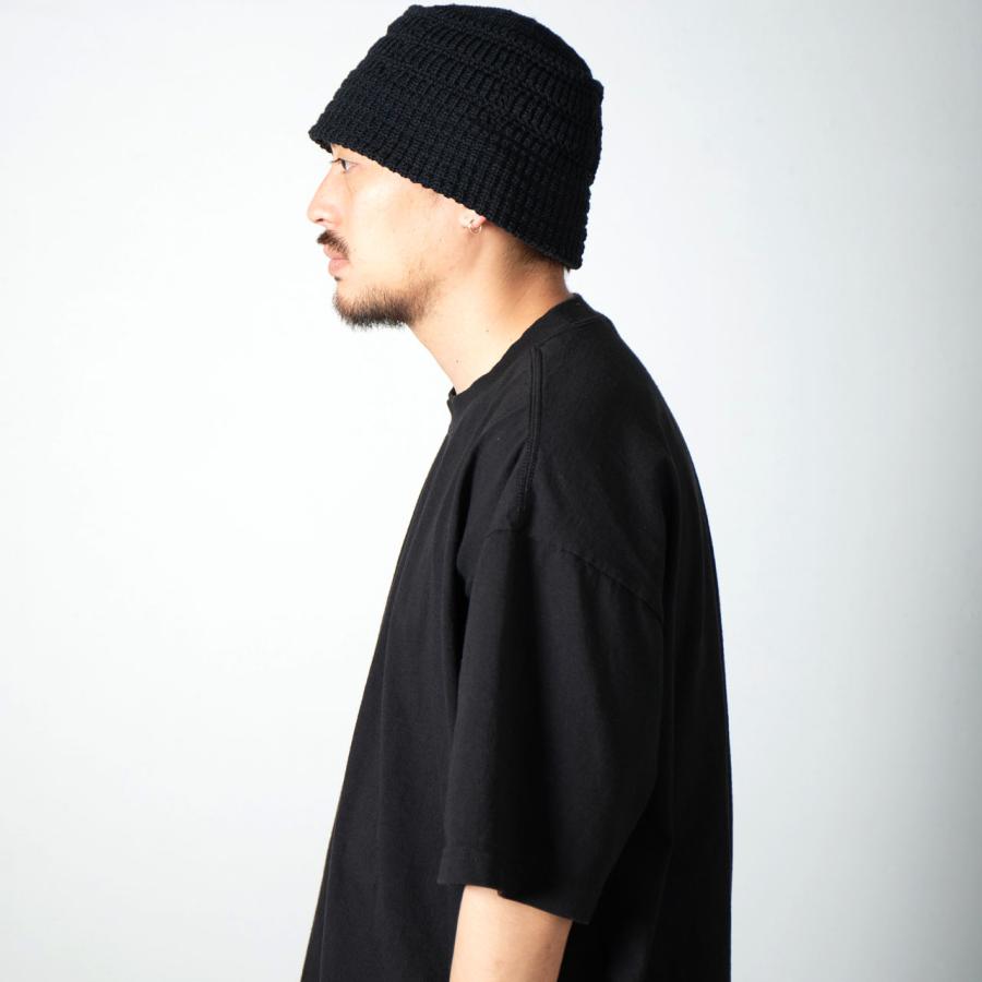 RACAL（ラカル） ニットハット 涼しい帽子 透かし編みライン ハット