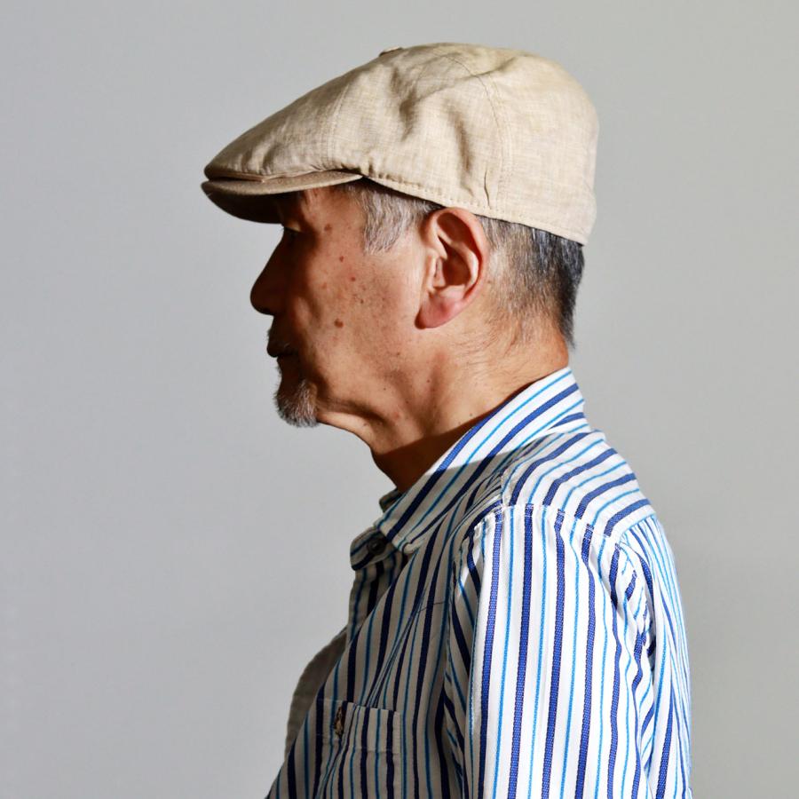 ハンチング メンズ 夏 イタリア製 リネン 帽子 レガリス ハンチング帽