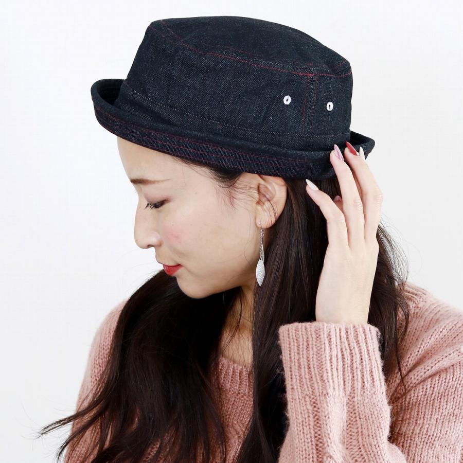 デニム ポークパイハット ハット ブラック ブラックデニム メンズ 冬 夏 帽子 春 秋 黒 71 以上節約 メンズ