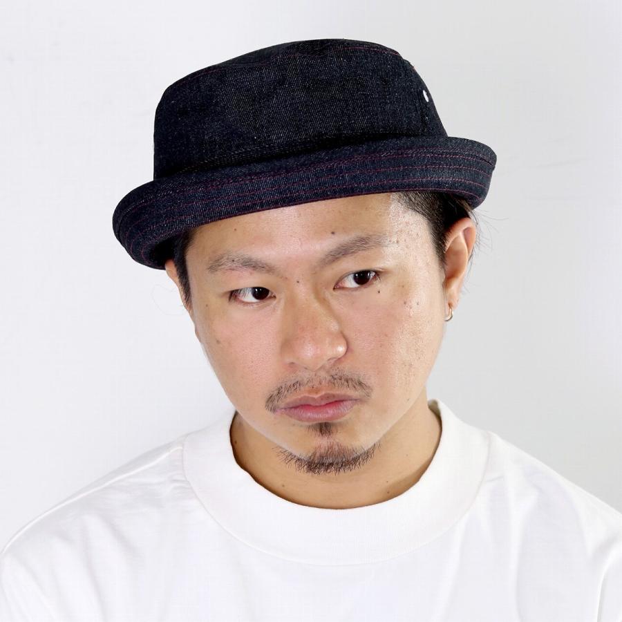 クールフェム　ポークパイハット　新品　未使用 デニム ポークパイハット メンズ ハット 帽子 春 夏 秋 冬 ブラック
