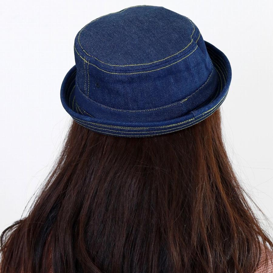 デニム ハット ポークパイハット メンズ 帽子 春 夏 秋 冬 ブルー