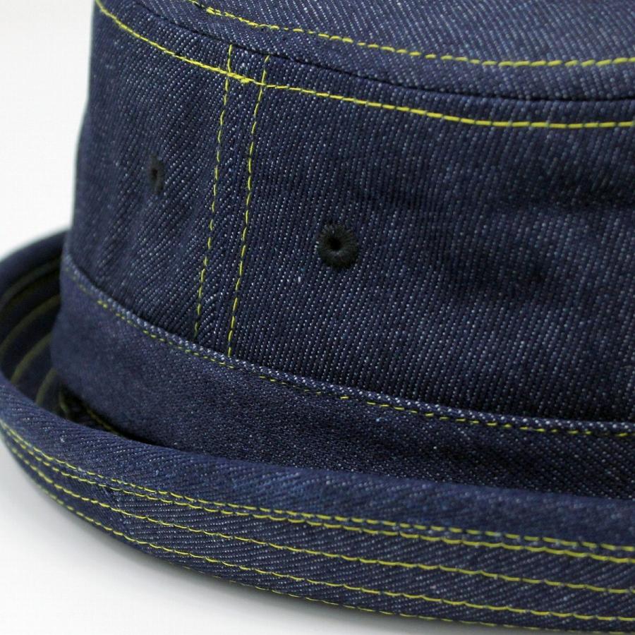 デニム ハット ポークパイハット メンズ 帽子 春 夏 秋 冬 ブルー