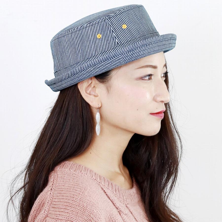 ポークパイハット メンズ ハット 帽子 春 夏 秋 冬 ヒッコリー