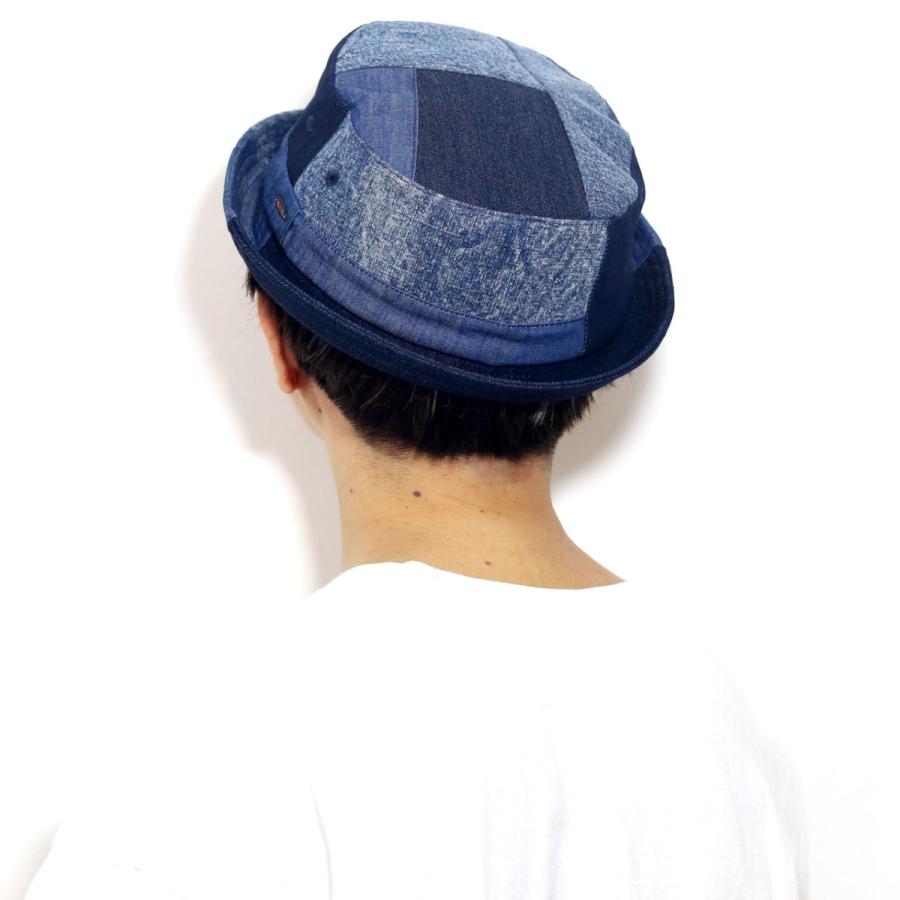ポークパイハット メンズ デニム ハット 父の日 プレゼント 大きい