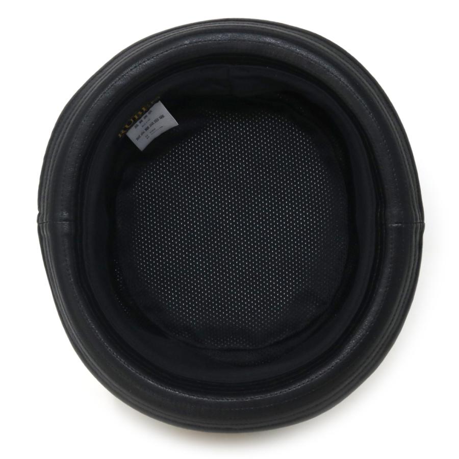 エコレザー サステナブル ハット メンズ ポークパイ ヴィーガンレザー