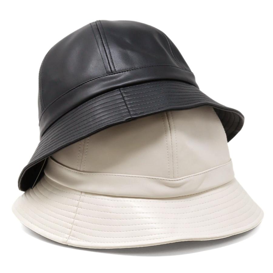 フェイクレザーメトロハット メンズ バケットハット レディース