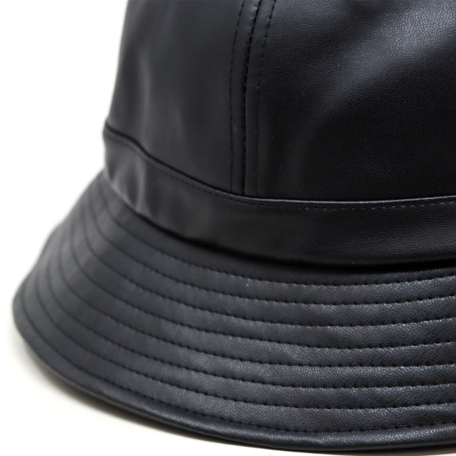 フェイクレザーメトロハット メンズ バケットハット レディース