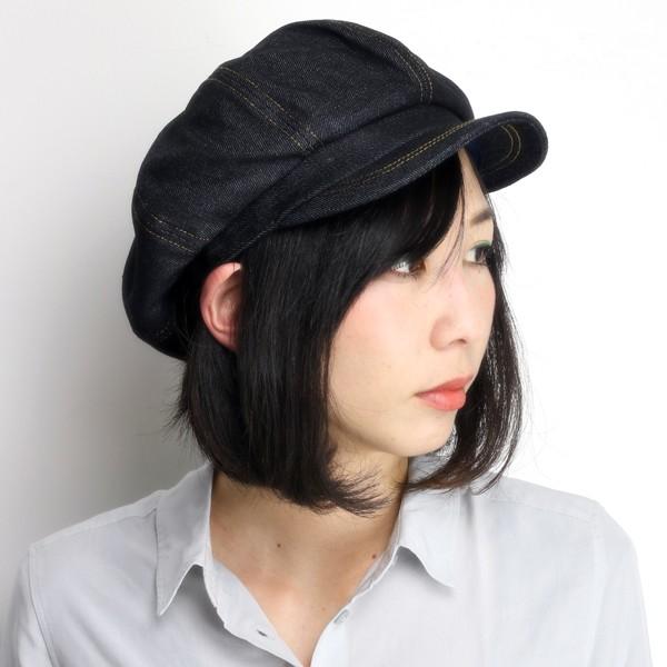 キャスケット ボリューム ブラック デニム 帽子 メンズ レディース