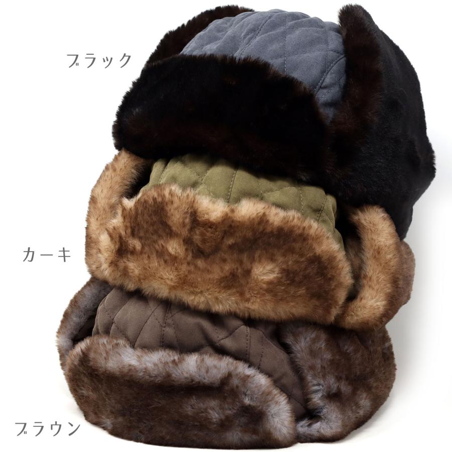 イヤーフラップ キャップ 耳あて 帽子 フライトキャップ ファー メンズ