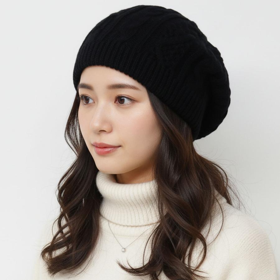 5back2cali Y's ケーブル編み ニット ベレー帽 22AW ニットベレー レディース ベレー帽 メンズ ケーブル編み 立体 秋冬