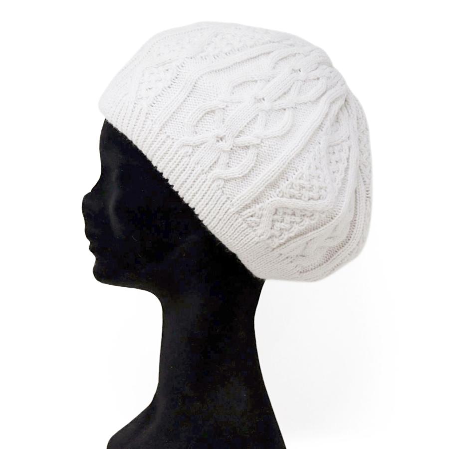 ニットベレー レディース ベレー帽 メンズ ケーブル編み 立体 秋冬