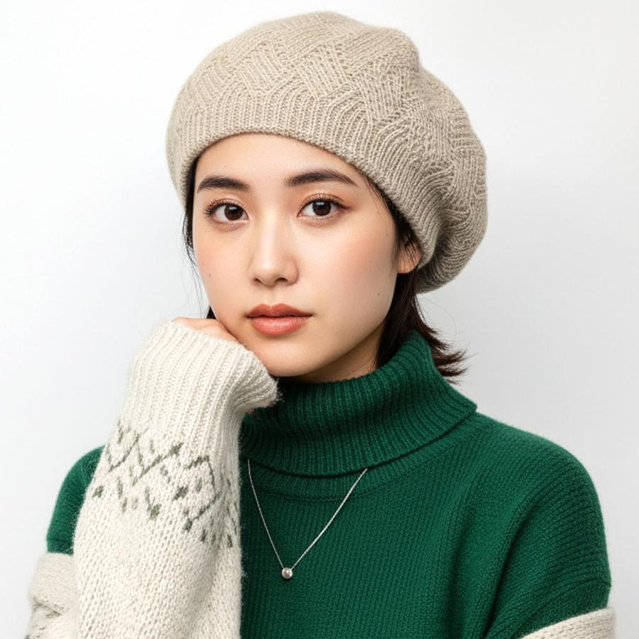 布良ニットベレー帽 ベレー帽 レディース ニットベレー RUBEN 帽子 メンズ リバーシブル