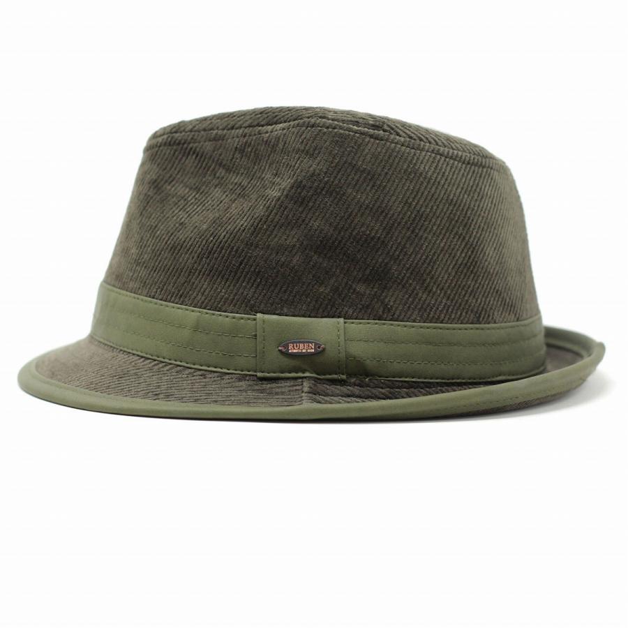ハット メンズ 二種類素材 帽子 フェイクレザー 調節可能 帽子 中折れハット メンズ コーデュロイ Ruben 帽子 カーキ Rus1214 095 Elehelm帽子通販専門店 通販 Yahoo ショッピング