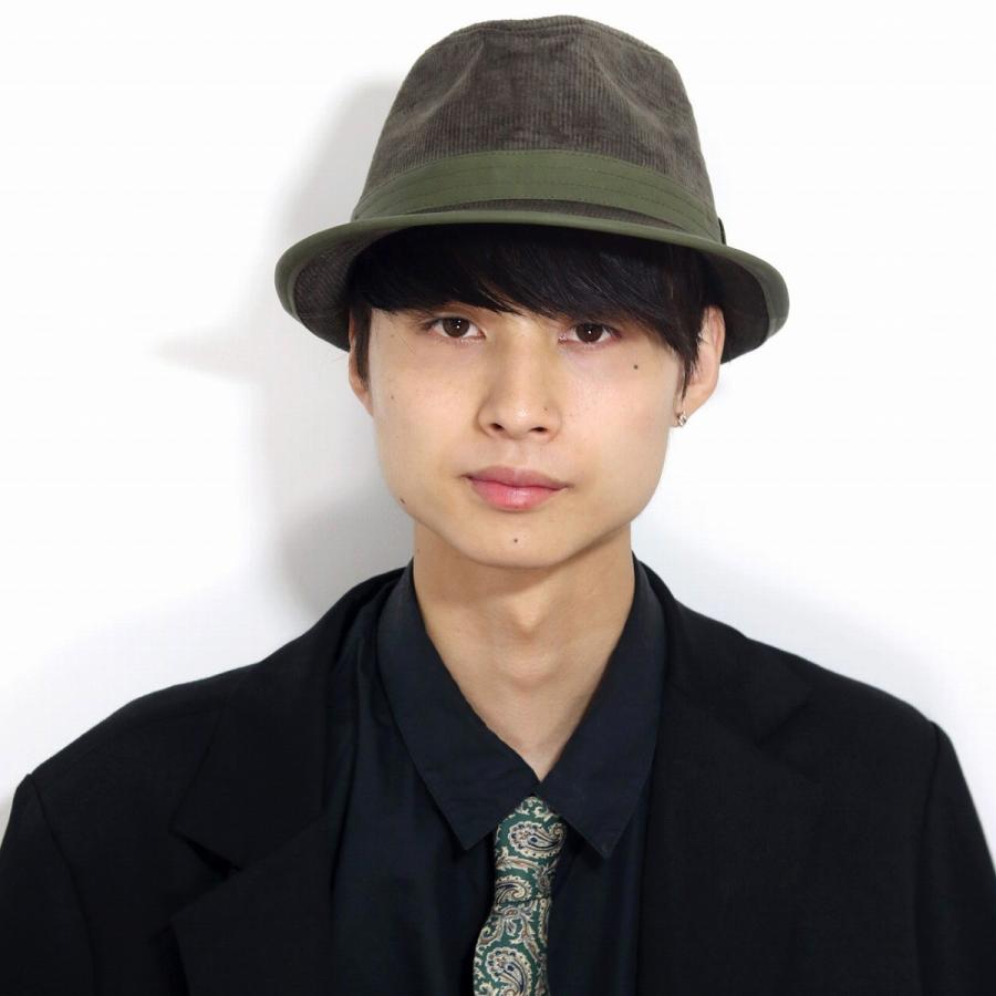 ハット メンズ 二種類素材 帽子 フェイクレザー 調節可能 帽子 中折れハット メンズ コーデュロイ Ruben 帽子 カーキ Rus1214 095 Elehelm帽子通販専門店 通販 Yahoo ショッピング