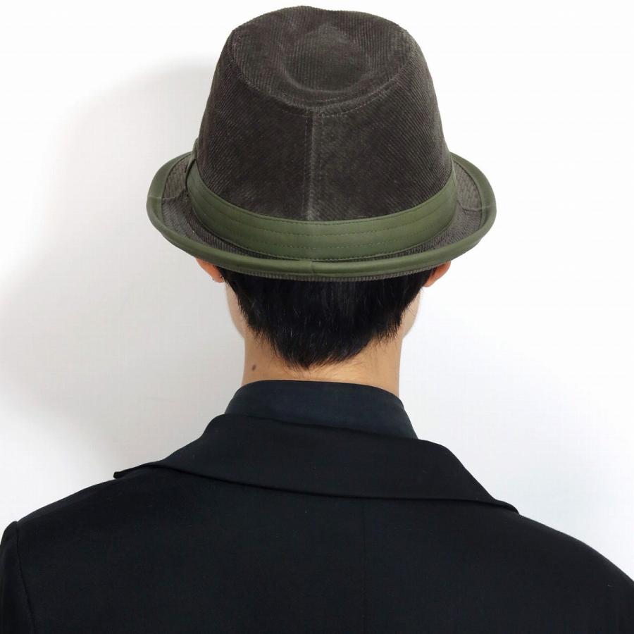 ハット メンズ 二種類素材 帽子 フェイクレザー 調節可能 帽子 中折れハット メンズ コーデュロイ Ruben 帽子 カーキ Rus1214 095 Elehelm帽子通販専門店 通販 Yahoo ショッピング