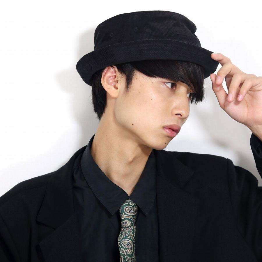 KIMHEKIMコーデュロイ ハット 黒 niko and… 帽子 ハット オリジナルコーデュロイバケットハット