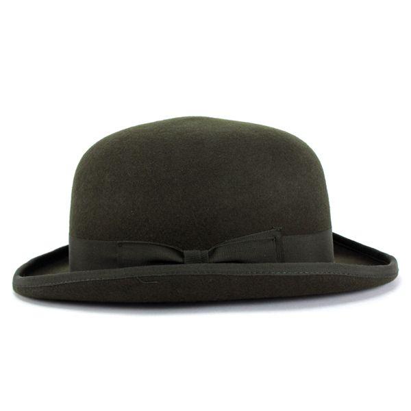 帽子 ハット メンズ レディース ボーラーハット フェルト素材 秋冬 カーキ