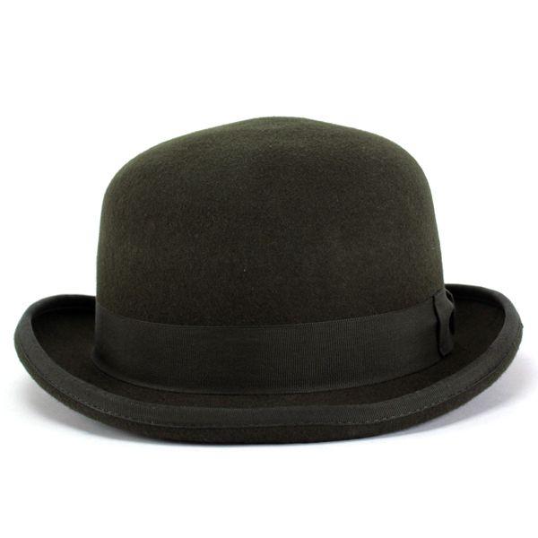 帽子 ハット メンズ レディース ボーラーハット フェルト素材 秋冬 カーキ