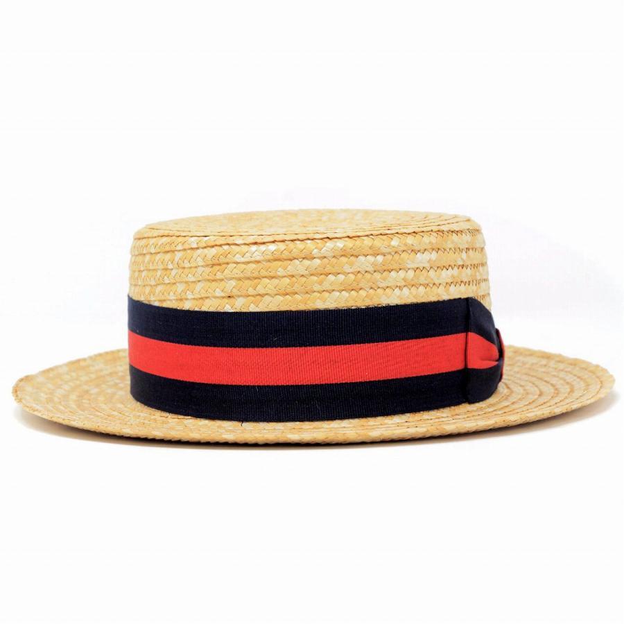 カンカン帽 メンズ ハット レディース 麦わら帽子 マリン イタリア製