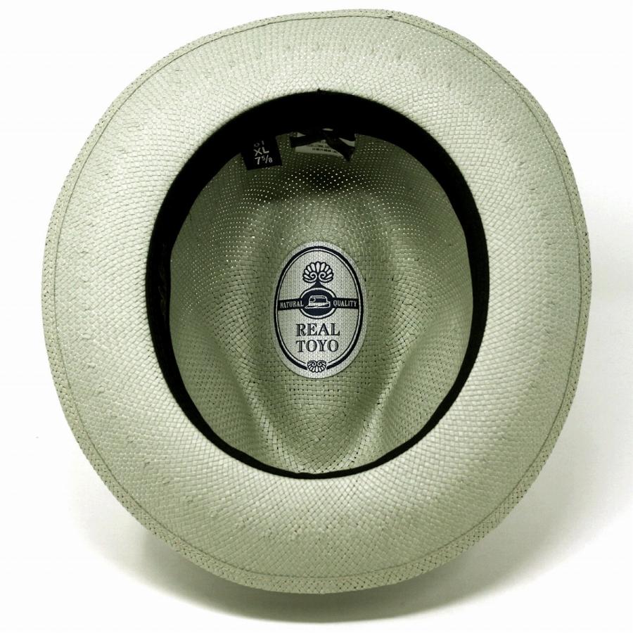 ハット ストローハット メンズ 中折れハット ブラック 麦わら帽