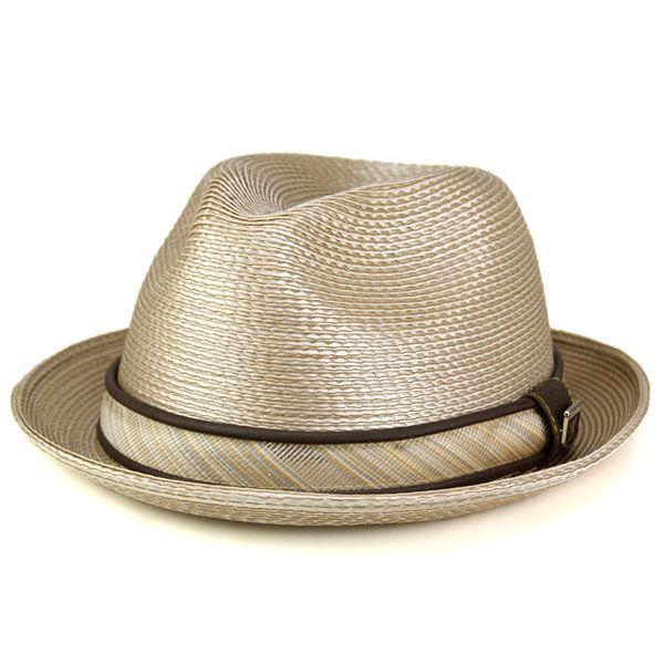 メンズファッションアイテム 帽子 ハット 中折れ帽 ストロー ポリブレード 光沢 ハリ きれいめコーデ ステイシーアダムス ゴールド ベージュ Sa609 006 Elehelm帽子通販専門店 通販 Yahoo ショッピング