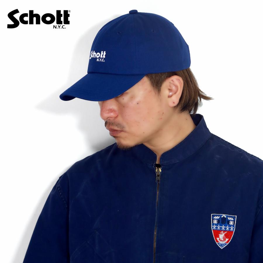 Schott NYC ダークブルー ベースボールキャップ Schott N.Y.C SCHOTT ショット キャップ ブランド N.Y.C. メンズ
