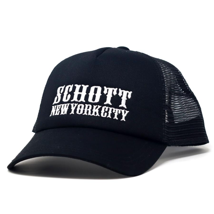 メッシュキャップ コットン Schott N.Y.C カジュアル メンズ ギフト 誕生日 帽子 キャップ ブラック ショット ホワイト フリーサイズ 大きいサイズ 男性｜elehelm-hatstore｜15