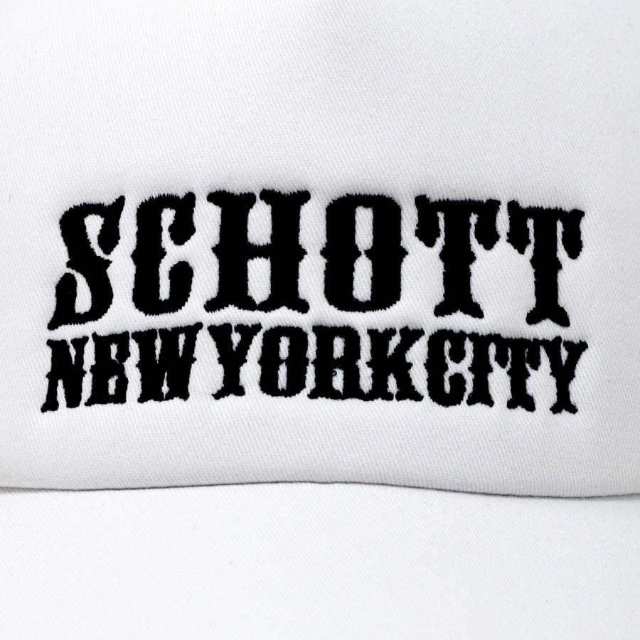 メッシュキャップ コットン Schott N.Y.C カジュアル メンズ ギフト 誕生日 帽子 キャップ ブラック ショット ホワイト フリーサイズ 大きいサイズ 男性｜elehelm-hatstore｜09