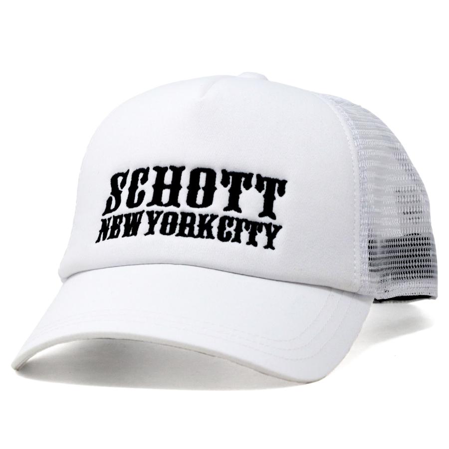 メッシュキャップ コットン Schott N.Y.C カジュアル メンズ ギフト 誕生日 帽子 キャップ ブラック ショット ホワイト フリーサイズ 大きいサイズ 男性｜elehelm-hatstore｜11