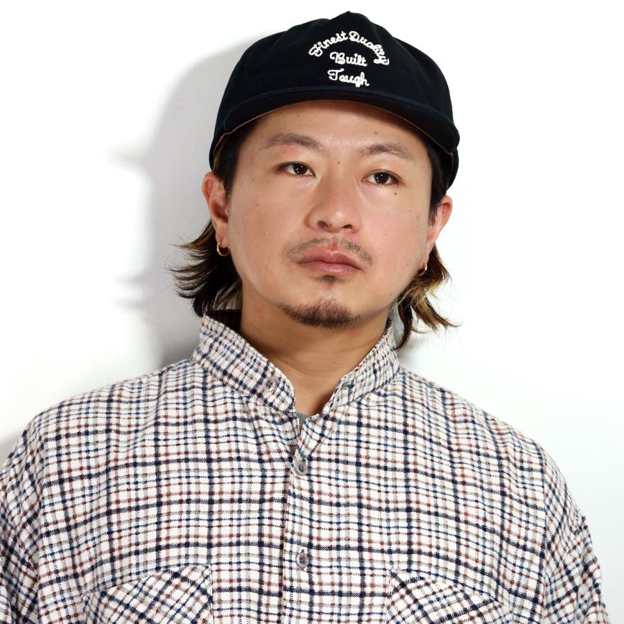 Schott N.Y.C メンズ キャップ チェーンステッチ フロント 刺繍