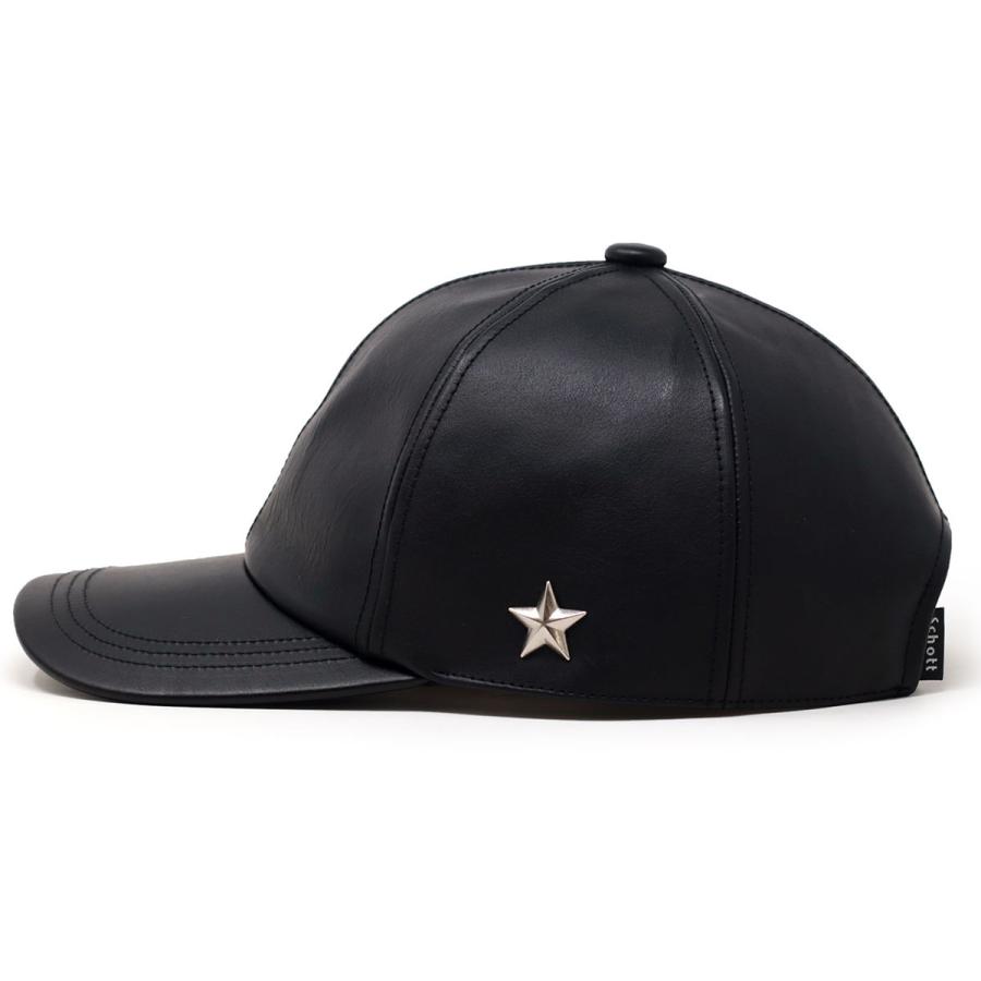 Schott N.Y.C メンズ キャップ 本革 レザー 帽子 cap 男性 牛革