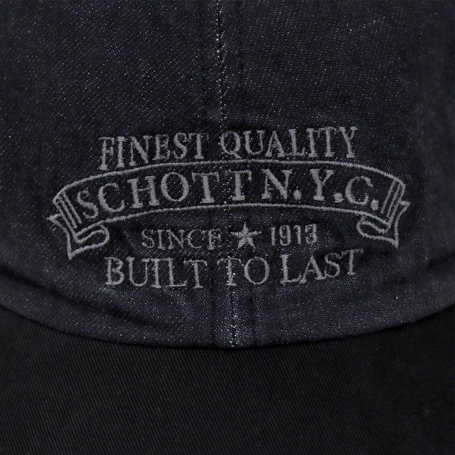 Schott N.Y.C（ショット） キャップ メンズ 岡山デニム レザー 牛革