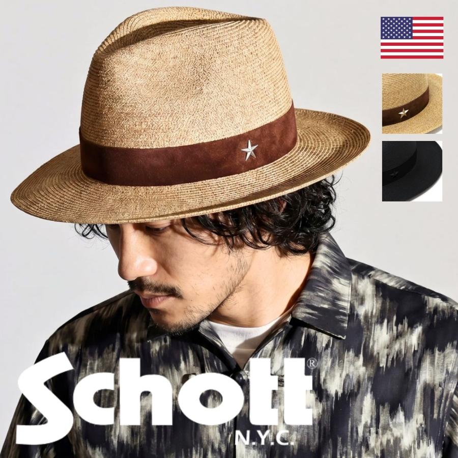 Schott N.Y.C（ショット） ハット メンズ 中折れハット ペーパー