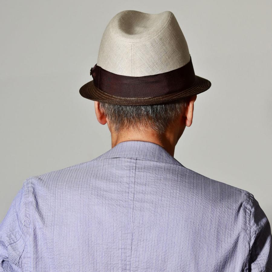 STETSON（ステットソン） 中折れ帽 リネン ハットつば短 メンズ 中折れ