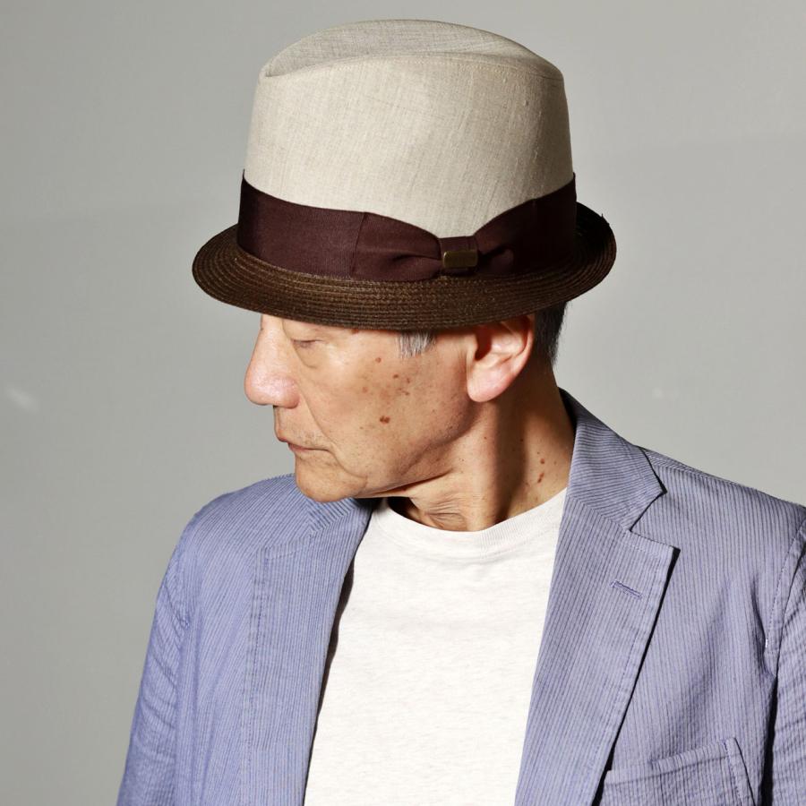 STETSON ベージュ ストローハット ネイビーリボン STETSON ベージュ ストローハット ネイビーリボン STETSON