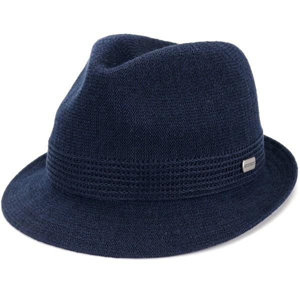 値下げStetson size7 3/8 ステットソンロイヤルステットソン STETSON（ステットソン） 中折れ帽 麻 サーモニット マニッシュ ハット