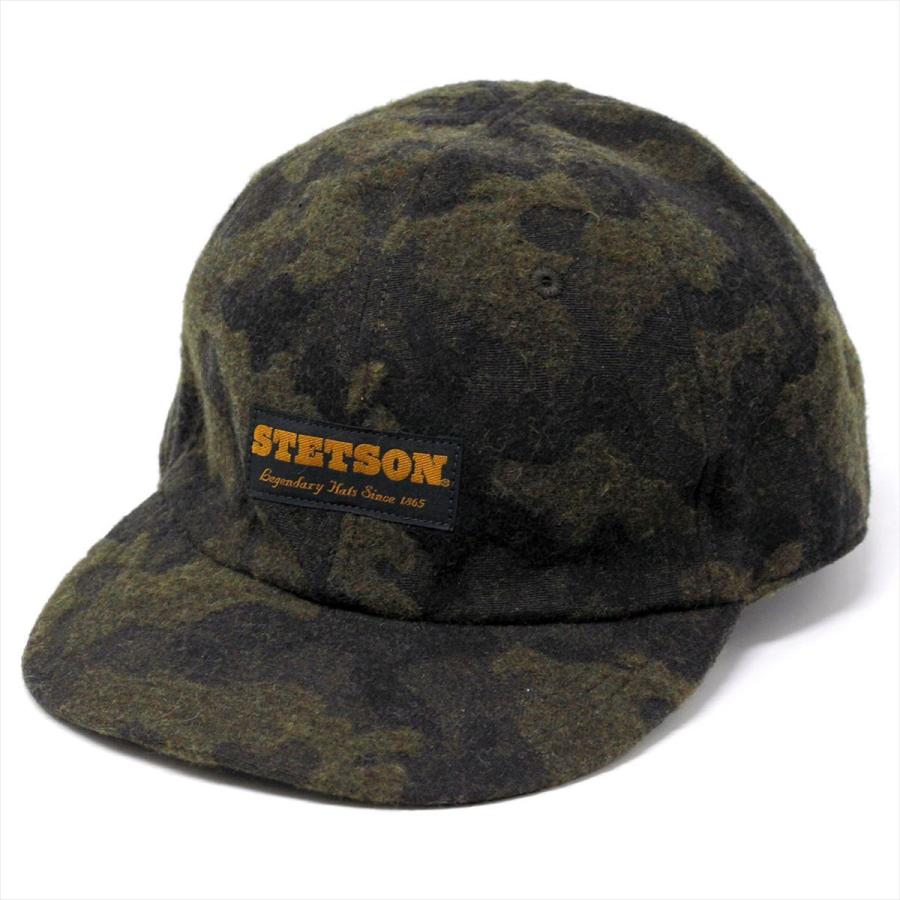 STETSON（ステットソン） キャップ 迷彩 メンズ 帽子 グリーン ウール