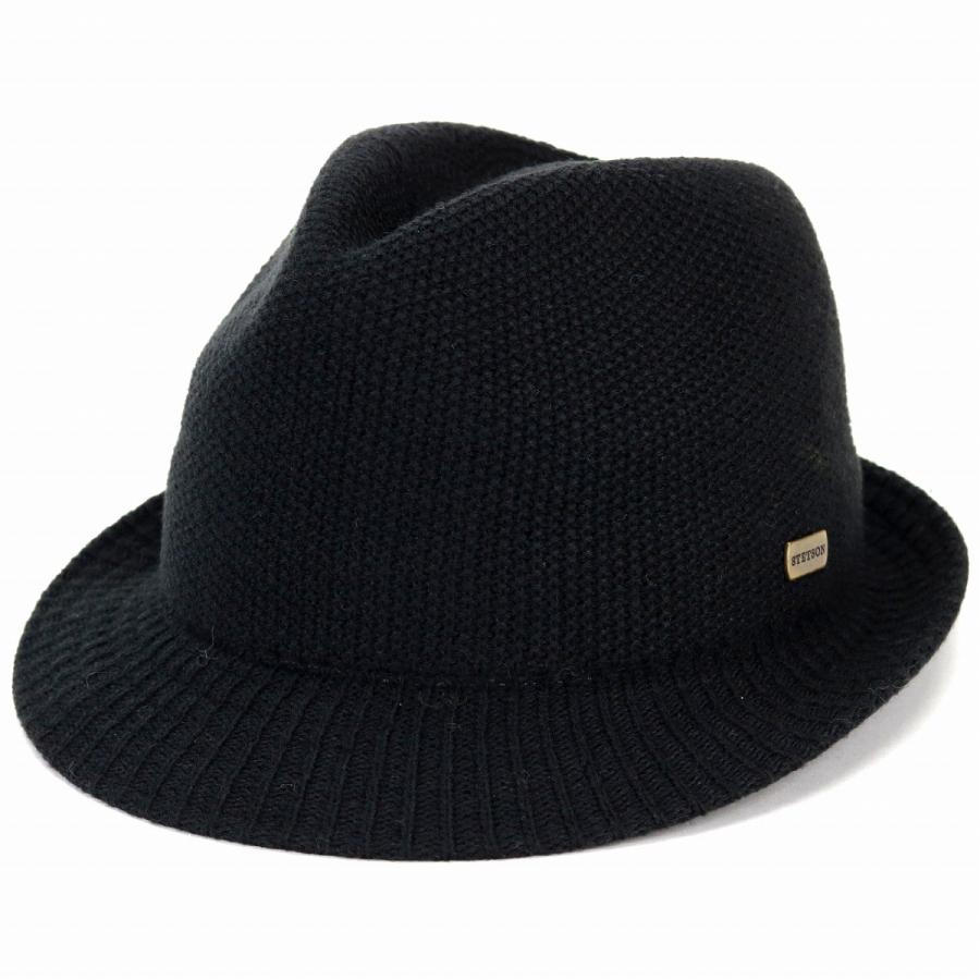 ステットソン メンズ ハット 秋冬 stetson 帽子 ニット マニッシュハット 日本製 シンプル 中折れ STETSON（ステットソン） ニット マニッシュ ハット 日本製 シンプル
