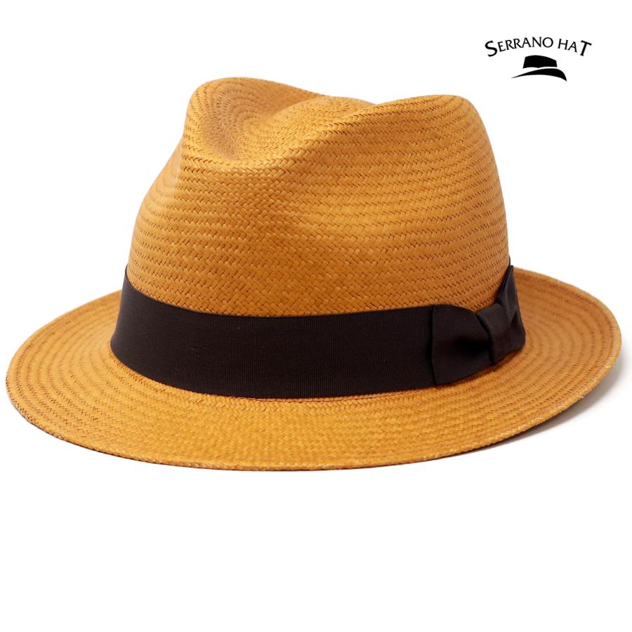 パナマ帽 メンズ 中折れ帽 セラノハット エクアドル パナマハット 紳士