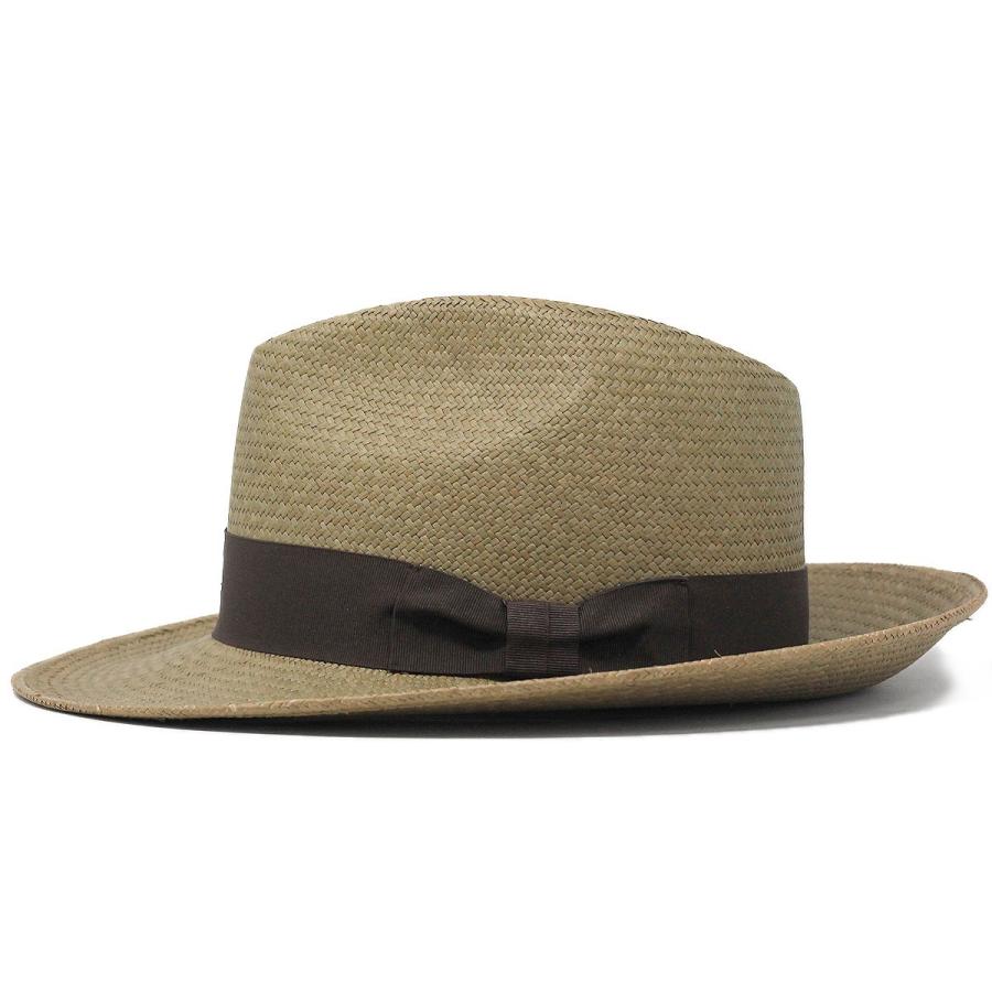 エクアドル ハンドメイド パナマ ハット メンズ 中折れ帽 セラノハット ワイドブリム SERRANO HAT パナマハット ティアドロップ 春夏 メンズハット 茶 ブラウン｜elehelm-hatstore｜02