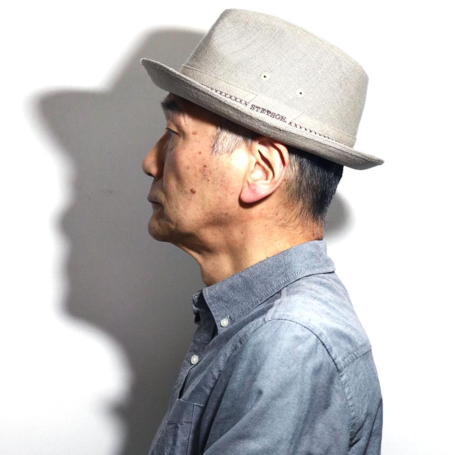 ステットソン ハット メンズ  STETSON 帽子 無地 stetson 中折れハット シンプル リネン コット STETSON（ステットソン） ハット メンズ リネンガーゼ ハット 春夏