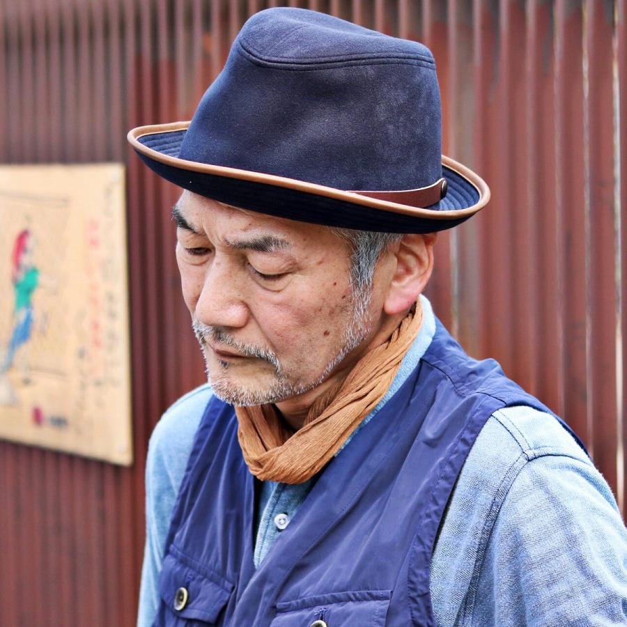 STETSON（ステットソン） 中折れハット メンズ 折りたためる 帽子 牛革